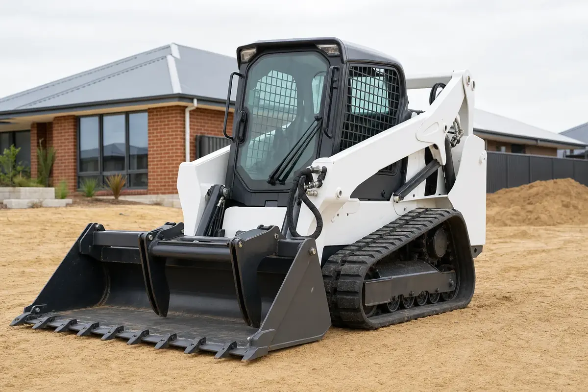 Bobcat hire Perth - Bobcat T450 and T590 skid steers with 4-in-1 buckets