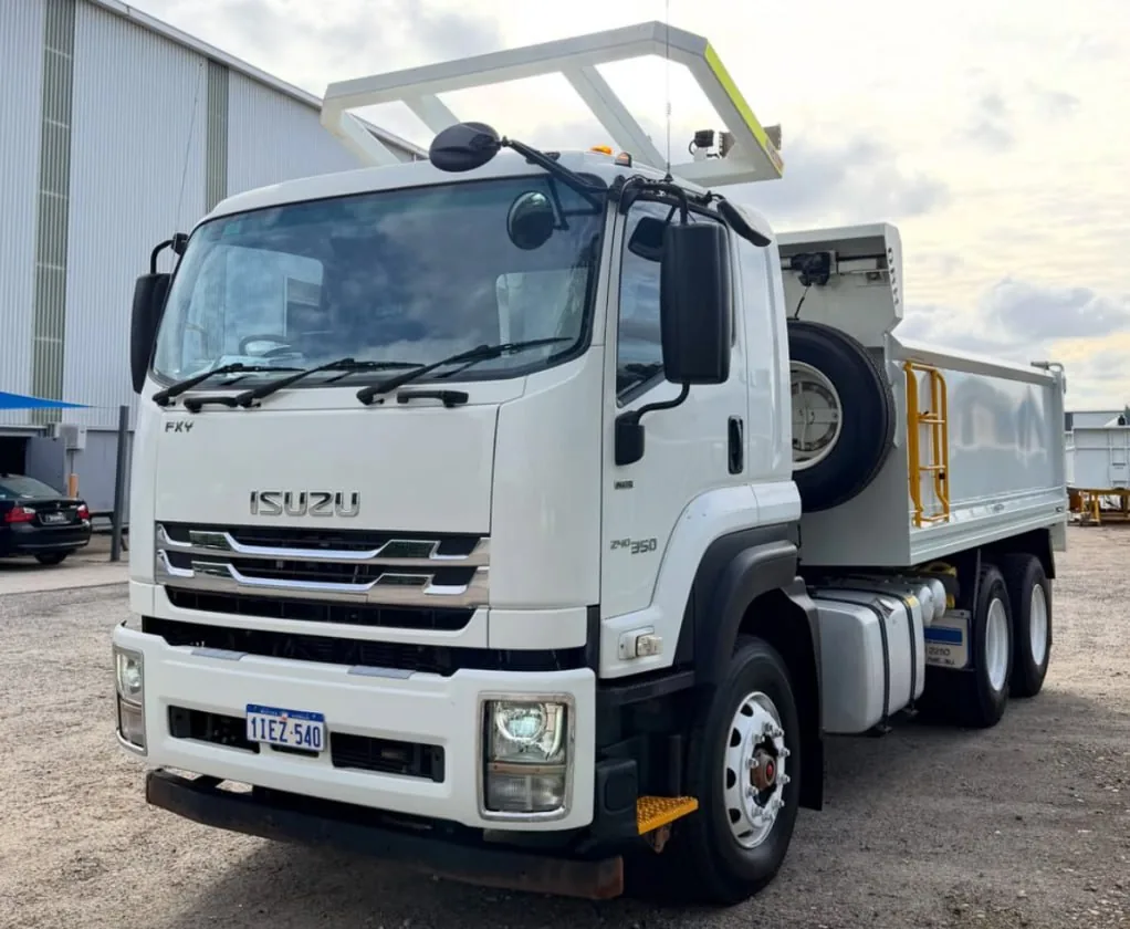 Tipper truck hire Perth - Isuzu FXY 240-350 6x4 tipper at the Malaga yard
